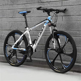 Tbagem-Yjr Vélo de montagnes Tbagem-Yjr Vélo De Montagne for Adultes, Hommes Hors Route VTT 26 Pouces Vélo Double Suspension (Color : White Blue, Size : 21 Speed)
