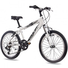 Unbekannt vélo Unbekannt '20 pouces en aluminium Mountain Bike vélo pour enfant KCP Street avec 6 vitesses Shimano Blanc