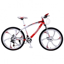 UNDERSPOR 26-inch Mountain Bike, Men's Double-Disc Brake Soft-Tail Mountain Bike, High-Carbon Steel Frame, Adjustable Bicycle Seat, 21-Speed