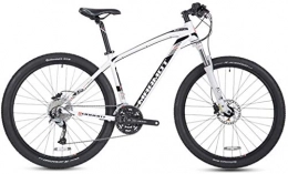 YANQ Vélo de montagnes VTT 27 vitesses, adultes pneus 27.5 pouces vélos semi-rigides, VTT suspension avant légère, blanc, blanc