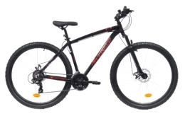 EDEN Bikes Vélo de montagnes VTT 29'' Cadre Alu - FT - 21 VIT - Shimano - X2 Discs - Poignées Gâchettes Potence Headset - Noir / Stickers Rouge