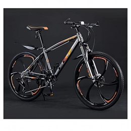 SHANRENSAN Vélo de montagnes VTT de 24 pouces 26 pouces VTT à double disque VTT pour homme et femme avec vitesse variable (couleur orange) 6 roues de mesure 24 pouces
