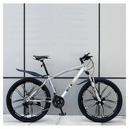 SHANRENSAN Vélo de montagnes VTT de 24 pouces et 26 pouces - Double frein à disque - Pour homme et femme - Vitesse variable - Roue de 66 cm