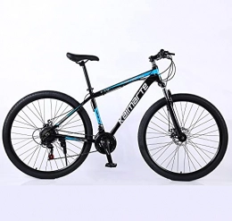 LiuWHweiXunDa vélo VTT de 29 pouces 27 vitesses, VTT en alliage d'aluminium, fourche avant antichoc, double frein à disque, portable antidérapant pour adultes (couleur : bleu)