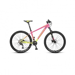 WQFJHKJDS Vélo de montagnes VTT de montagne 27.5 pouces Cadre d'alliage d'aluminium adulte à 18 vitesses Disque d'huile à 18 vitesses, hors route Vélo à vélo Colors cool pour femmes et hommes Jeunesse / adulte ( Color : Pink )