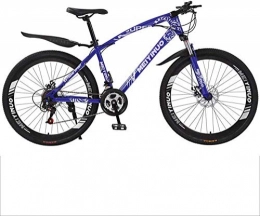 Macro vélo VTT Macro - 26" - Double frein à disque - Fourche de suspension antidérapante - Pour homme et femme - Bleu - 24 vitesses, bleu, 27 speed