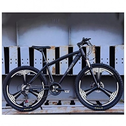 SHANRENSAN Vélo de montagnes VTT pour adulte - Vélo tout-terrain avec vitesse variable - 24 pouces - 26 pouces - Vélo d'amortissement - Vélo de plein air - Montagne, tout-terrain (noir, 24 pouces)