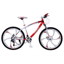 GXQZCL-1 vélo VTT, vlo tout terrain, Mountain Bike, cadre en acier au carbone Hardtail Mountain Bicycles, 26inch Mag Wheel, Suspension double disque de frein avant et MTB Bike ( Color : Red , Size : 21 Speed )