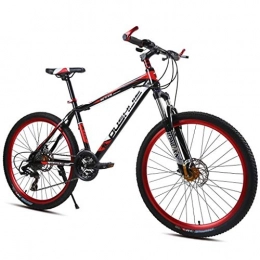 GXQZCL-1 Vélo de montagnes VTT, vlo tout terrain, Vlos de montagne, 26" Mountain Bicycles avec double frein disque et suspension avant, 21 / 24 / 27 vitesses, cadre en acier au carbone MTB Bike ( Color : Red , Size : 27 Speed )