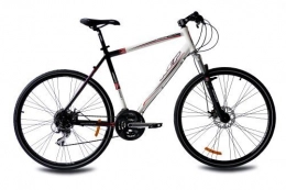 Unbekannt vélo Vélo cross homme de 28 KCP Cross Moto Vélo Urbano Cross Line 1.0 en aluminium avec 24 g Acera Blanc Noir – 71, 1 cm (28 pouces)