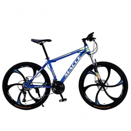 Mountain Bike vélo Vélo de cross-country à six pales en acier au carbone à double frein à disque VTT (24 / 26 pouces 21 / 24 / 27 / 30 vitesses bleu; noir et rouge; noir et vert; noir et orange 135, 0 cm * 19, 0 cm * 72, 0 cm)