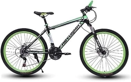 JKAVMPPT vélo Vélo de montagne 24 / 26 pouces, 21 / 24 / 27 vitesses for homme, vélo VTT à double frein à disque for femme, acier à haute teneur en carbone, transmission de vélo de montagne, fourche avant à absorption de