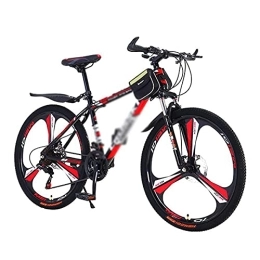  Vélo de montagnes Vélo de montagne 26 pouces avec cadre en acier au carbone 21 / 24 / 27 vitesses avec double frein à disque double fourche à suspension pour garçons, filles, hommes et femmes (taille: 27 vitesses, couleur: