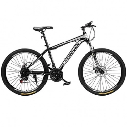 FFF-HAT vélo Vélo de montagne adulte, 24 | 26 pouces, VTT tout-terrain, vélo tout-terrain en acier à haute teneur en carbone, vélo à 21 vitesses, suspension intégrale, équipement de vélo de montagne, double frei