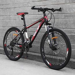LJLYL Vélo de montagnes Vélo de montagne avec roues en alliage d'aluminium, vélo VTT semi-rigide à cadre en acier à haute teneur en carbone léger avec frein à disque double, fourche avant amortissante, B, 24 inch 21 speed
