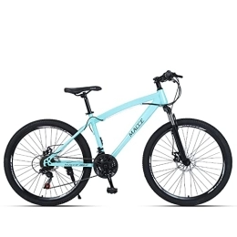 zwayouth vélo Vélo de montagne de 66 cm, 27 vitesses, vélo de montagne à double disque antidérapant, une variété de couleurs sont disponibles (24, bleu)