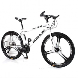 LLKK Vélo de montagnes Vélo de montagne pour adulte et adulte - VTT - 66 cm - Ravine - En acier au carbone - Amortit les chocs - Double frein à disque - Suspension avant pour W