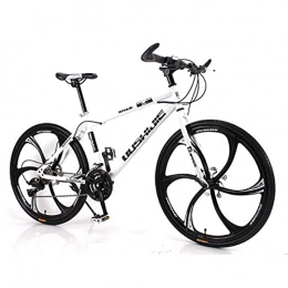 LLKK Vélo de montagnes Vélo de montagne pour adulte et adulte - VTT de 66 cm - En acier au carbone - Avec roue unique - Double frein à disque - Suspension avant - Pour femme et homme