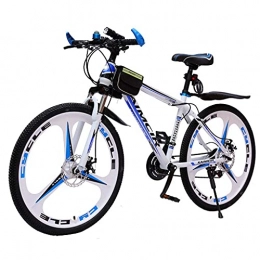 LLKK Vélo de montagnes Vélo de montagne pour adulte et jeune adulte - VTT de 66 cm - Absorbe les chocs - Suspension avant - 21 vitesses - Roue de frein à double disque - Cadre en acier carbone