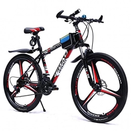 LLKK Vélo de montagnes Vélo de montagne pour adultes et femmes - 21 vitesses - Frein à double disque - Roue de suspension avant - Cadre en acier au carbone