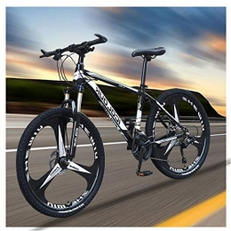 M-TOP Vélo de montagnes Vélo de montagne pour femme avec frein à disque, vélo de route en carbone acier avec suspension freins, vélo pour adulte unisexe, noir, 24 vitesses