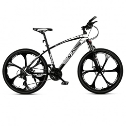 LLKK Vélo de montagnes Vélo de montagne pour jeunes adultes et femmes - VTT de 66 cm - Cadre en acier au carbone - Double frein à disque à suspension avant - 21 / 24 / 27 vitesses - Pour homme et femme