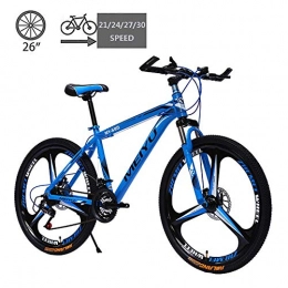 Aquila vélo Vélo de montagne Vélos Gearshift, alliage d'aluminium Double Freins à disques Dirt Bike VTT, 26 pouces 21 / 24 / 27 / 30 Vitesse for Étudiant extérieur AQUILA1125 (Color : E)