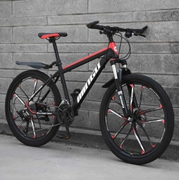 Langlin vélo Vélo de vélo de montagne de 26 pouces pour adolescent adulte Vélo tout terrain absorbant les chocs avec suspension avant, siège réglable, cadre en acier à haute teneur en carbone, 01, 26 inch 21 speed