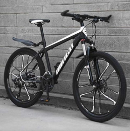 Langlin vélo Vélo de vélo de montagne de 26 pouces pour adolescent adulte Vélo tout terrain absorbant les chocs avec suspension avant, siège réglable, cadre en acier à haute teneur en carbone, 02, 26 inch 21 speed