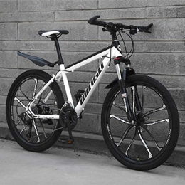 Langlin vélo Vélo de vélo de montagne de 26 pouces pour adolescent adulte Vélo tout terrain absorbant les chocs avec suspension avant, siège réglable, cadre en acier à haute teneur en carbone, 03, 26 inch 21 speed