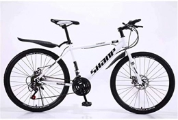 HCMNME vélo Vélo durable de haute qualité, Vélos de montagne, Vélo de montagne de campagne, frein à double disque de 24 / 26 pouces, vélo de changement de vitesse de pays, VTT adulte avec siège réglable, noir, 3 co