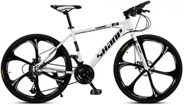 HCMNME vélo Vélo durable de haute qualité, Vélos de montagne, - Vélo de montagne de campagne, frein à double disque de 24 / 26 pouces, vélo de changement de vitesse de pays, VTT adulte avec siège réglable, vert, 6
