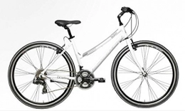 Vélo hybride Cycles Adriatique boxter FY pour femme avec châssis en aluminium, roues de 28 dérailleur shimano à 21 vitesses, femme, Bianco