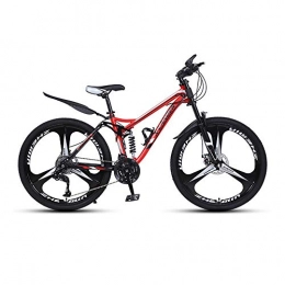 Yuxiaoo Vélo de montagnes Vélo, VTT 24 / 26", vélo tout-terrain à 27 vitesses, avec siège réglable et cadre en acier à haute teneur en carbone, pour adultes et adolescents, frein à double disque / A / 169x97cm