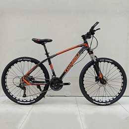 Horizoncn Vélo de montagnes Vélo VTT 26", Aluminium Vélo de Montagne, 27 Speed, Frein à Disque à Huile, Suspension Avant avec Bloquage, Hommes Femmes Mountain Bike, Orange