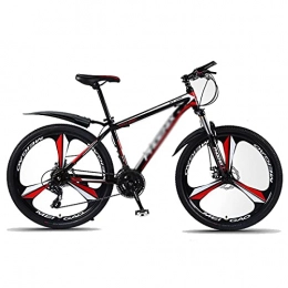 FBDGNG Vélo de montagnes Vélo VTT Outroad de 66 cm - 24 vitesses - Cadre en acier à haute teneur en carbone - Double frein à disque - Pour homme et femme - Taille : 24 vitesses - Couleur : rouge