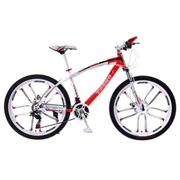 RYP Vélo de montagnes Vélos de Ville VTT VTT Vélo VTT Adulte Route Vélos for Les Hommes et Les Femmes 24 / 26En Roues Vitesse réglable Double Frein à Disque BMX Suspendu (Color : Red-26in, Size : 21 Speed)