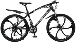 Wangwang454 vélo Wangwang454 Carbon-Rich Steel Strong 26 inch Mountain Bike Fully Suitable from 150 cm-185cm Disc Brake Front and Rear Full Suspension Boys-Men Bike with Front and Rear Fender-Black