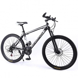 WYN Vélo de montagnes WYN Speed Dual Disc Brake Mountain High Carbon Steel Bicycle, White, 24 * 15(150-165cm)