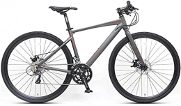 JIAWYJ Vélo de montagnes YANGHAO-VTT adulte- Vélo de route pour adultes, étudiant à vélos de course de 16 vitesses, vélos de route en aluminium léger avec freins à disque hydraulique, pneus 700 * 32c (couleur: gris, taille: p