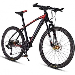 YSNJG vélo YSNJG 26 Pouces 17-Speed Mountain Bikes, Double Frein Disque Hardtail VTT, Hommes Femmes Adulte Terrain VTT (Noir / Rouge)