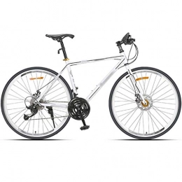 YXFYXF vélo YXFYXF Dual Suspension Super léger vélo, vélo de Route avec Freins à Double Disque, Alliage d'aluminium à 27 Vitesses VTT, 9 posi (Color : White, Size : 27.5 inches)