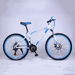 YXWJ Vélo de montagnes YXWJ 24 / 26 Pouces VTT for Hommes pneus Hardtail VTT sécurité à vélo Adulte Femme Vitesse Haute teneur en Carbone en Acier Bleu BIK Hardtail Montagne (Color : 24 inches, Taille : 21 Speed)