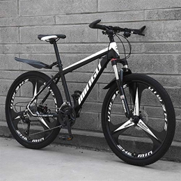 ZHTX VTT 21/24/27/30 étudiant vélo Cross-Country Vitesse BMX Route Racing Speed ​​Bike (Color : Black White, Size : Three Cutter Wheel)