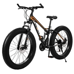 2022 Vélos de montagne Fat Tires 2022 Fat Tire VTT pour homme, 43, 2 cm, cadre en acier à haute teneur en carbone, vélo en fibre de carbone (noir, taille unique)