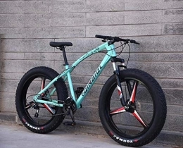 Aoyo Vélos de montagne Fat Tires 24 pouces Fat Tire Hardtail VTT, Adulte Vélo de montagne, Cadre de double suspension et fourche à suspension tout terrain Vélo de montagne, (Color : Green 3 impeller)