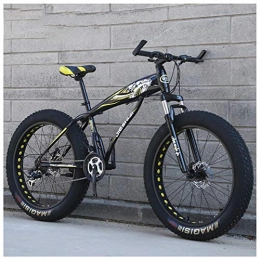 ACDRX Vélos de montagne Fat Tires ACDRX Vélos de Montagne, vélo de Montagne Semi-Rigide Fat Tire de 26 Pouces, Cadre à Double Suspension et Fourche à Suspension VTT Tout Terrain, 21 Vitesses, Black Yellow