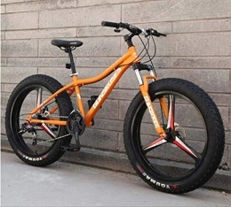 Aoyo vélo Adulte Mountain Bikes, tout-terrain Vélo de route, suspension double cadre vélo et fourche à suspension 26inch Fat Tire Hardtail motoneige, (Color : Orange 3)