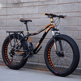 ASUMUI vélo ASUMUI 26 Pouces 4.0 Large et épais VTT Vitesse Variable Absorption des Chocs Neige vélo Plage Tout-Terrain Double Voiture (Orange 30)
