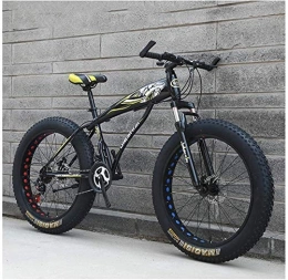 AYHa Vélos de montagne Fat Tires AYHa Adulte Mountain Bikes, Garçons Filles Fat Tire Mountain Trail Bike, double frein à disque VTT Semi-rigide, cadre en acier haute teneur en Carbone, Vélo